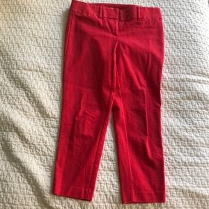 Red Cropped Loft Pants